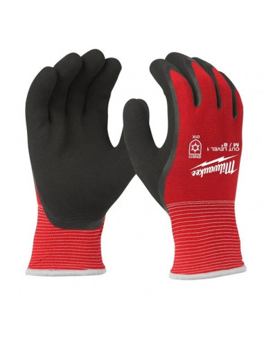 Gants d'hiver anti-coupure niveau 1/A taille 8 Milwaukee